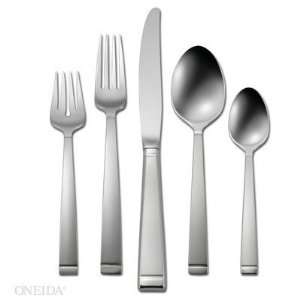  Oneida Frost 5pc Place Setting Set, Oneida Stainless Steel 