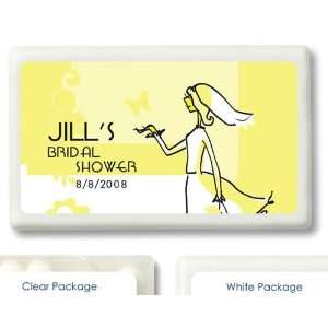 Wedding Favors Yellow Bridal Theme Personalized Mint Container Favors 