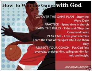 Basketball Prayer Card Tracts Win the Game with God  