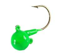 NORTHLAND TACKLE Fire Ball Jig   6 pack   1/4 oz   Super Glo Green 