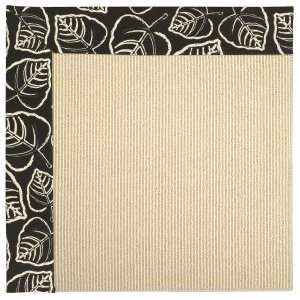   Zoe Beach Sisal 2009 Black Leaf 380 4 x 4 Area Rug