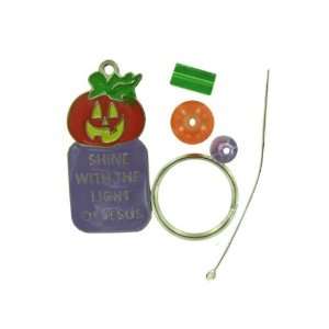  Beaded Christian Pumpkin Key Chain Craft Kit   Pack of 96 