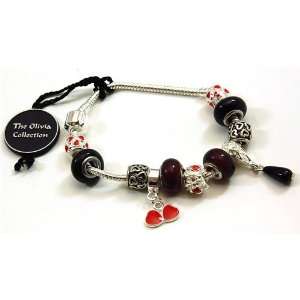  TOC BEADZ Branded Valentine Love Heart Bead Bracelet 