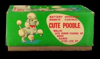   YONEZAWA BATTERY OPERATED REMOTE CONTROL CUTE POODLE TOY ORIG BOX