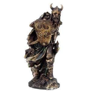 Viking Warrior Large Statue Bronze Finishing Cold Cast Resin Statue 18 