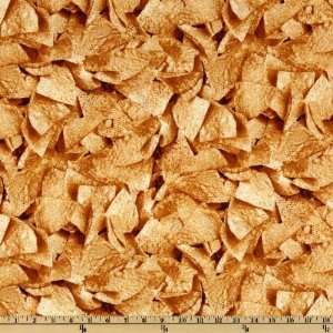 44 Wide Farmers Market Tortilla Chips Tan Fabric By The 