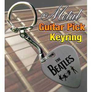  The Beatles Metal Guitar Pick Keyring Musical Instruments