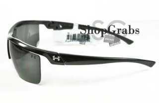 New Under Armour Sunglasses Shinny Metallic Grey Crimson UA Stealth 2 