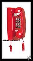 RETRO RED TOUCH TONE PUSH BUTTON WALL TELEPHONE Phone  