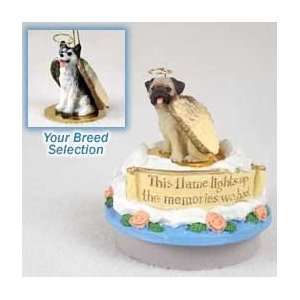  Black & White Husky w/Brown Eyes Candle Topper Tiny One 