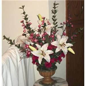 Cherry Blossom Branches,Lillies & Zinneas Floral Design  