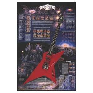  Guitar  Rock Guitar Music Poster, 24 x 36