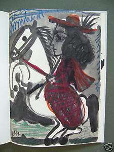 PICASSO TOROS Y TOREROS FAMOUS BOOK FROM 1962 $1500  