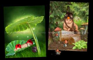   BACKGROUNDS FANTASY KIDS BACKDROPS PROPS FLOWERS BABY GREEN SCREEN