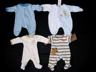 USED BABY BOY SLEEPWEAR PREEMIE & newborn NB SLEEPERS or OUTFIT 