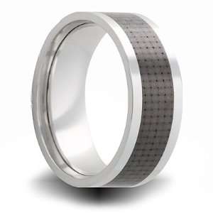  8mm Cobalt Ring with Carbon Fiber Inlay Jewelry