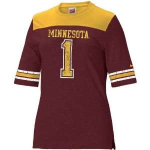 Nike Minnesota Golden Gophers #1 Maroon Ladies College Football Jersey 