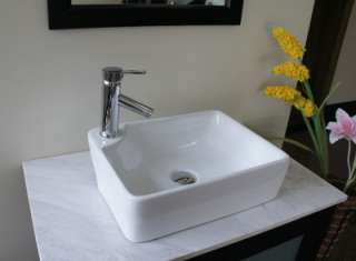 17  Rectangle Euro Style Ceramic Basin Vessel Sink B6  