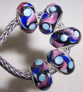Unique Murano Glass Beads fit European Charm Bracelet a026  