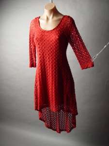 Crochet Lace Backless Deep V Open Back Retro Vtg y 60s 70s Long Tail 