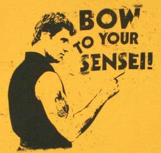 Karate Kid Retro 80s Movie Funny Novelty T Shirt Bow To Your Sensei 