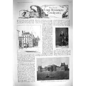  1895 LORD RANDOLPH CHURCHILL BLENHEIM PALACE GROSVENOR 