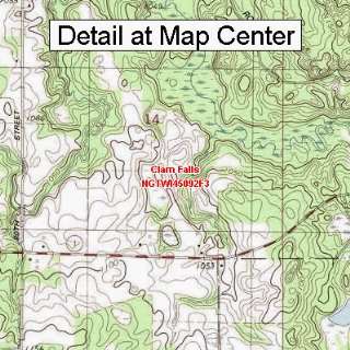  USGS Topographic Quadrangle Map   Clam Falls, Wisconsin 