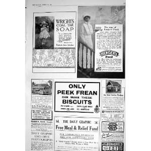  1921 ADVERTISEMENT WRIGHTS SOAP BENGERS FOOD PEEK FREAN 