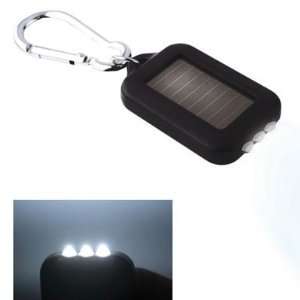  Solar Powered LED Flashlight Keychain