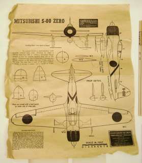 Consolidated Japanese Zero S 00 Balsa Model Plane Kit  