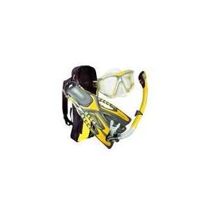   Fins Panoramic Purge Mask Dry Snorkel Set, with