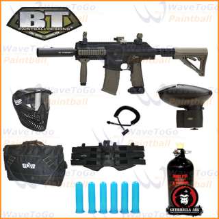 BT TM 15 TM15 LE Tactical Paintball Marker Gun Black/Tan Package with 