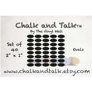  40 Oval Chalk Labels   Chalkboard Labels in Ovals   Chalkboard 