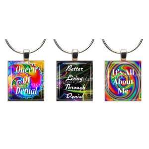  FUNNY QUOTES ~ Scrabble Tile Wine Glass Charms ~ Set #4 