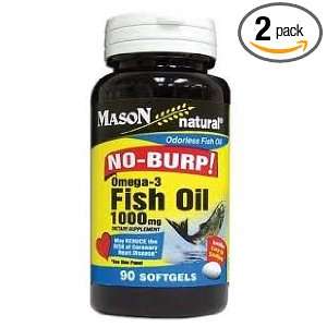  Mason Natural No Burp Omega 3 Fish Oil 1000 mg   90 Easy 