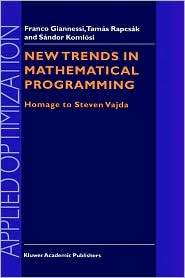New Trends in Mathematical Programming Homage to Steven Vajda 