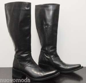Authentic Gianni Barbato Below Knee Leather Boots 6 36  