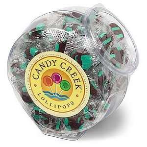 Candy Creek Chocolate Mint Zanys Lollipops, 1 1/2 lbs. in an Old 