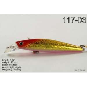   Red Minnow Crankbait Fishing Lure for Bass & Trout