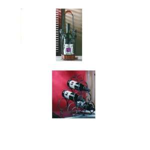 Scrollwork Wine Rack & Sommelier Wine Basket 2 Pc Entertainment Wine 