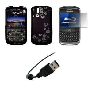  BlackBerry Tour 9630   Premium 2D Midnight Flower Design 
