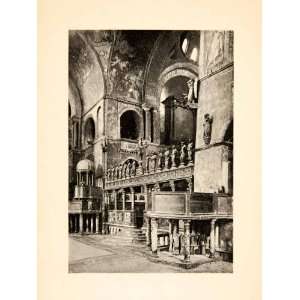 1902 Photogravure Venice Saint Mark Basilica Church Venezia Italy 