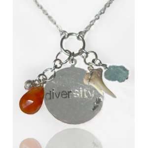  Sterling Silver Travel Necklace with Various Charms   Shark Tooth 