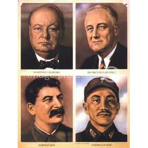  Vintage British WW2 Propaganda Poster Allied Leaders   11 