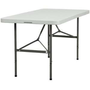  Plastic Bi Folding Table in Granite White Quantity Set of 