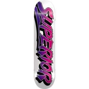  Superior Thrashin Superior White / Pink Skateboard Deck 