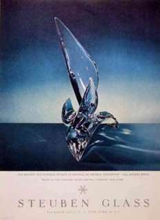 1956 Steuben Glass Sea Breeze George Thompson design AD  