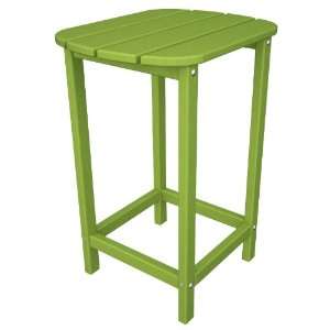  Polywood South Beach 15 Counter Side Table in Lime Patio 