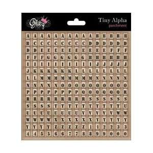  Glitz Design Teeny Alpha Stickers 6X6 Sheet Parchment; 4 