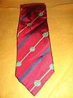Burberrys Of London Mens 100% Silk Red Multi Color Neck Tie Ties